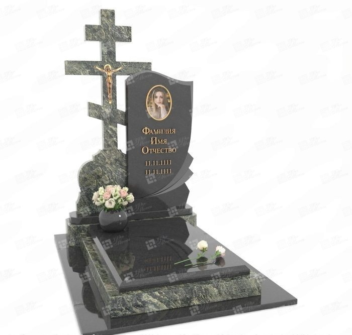 Памятник с крестом эксклюзивный ПКЭ-12