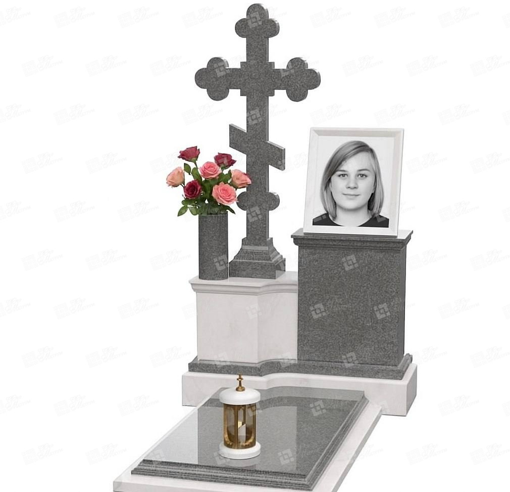 Памятник с крестом эксклюзивный ПКЭ-2