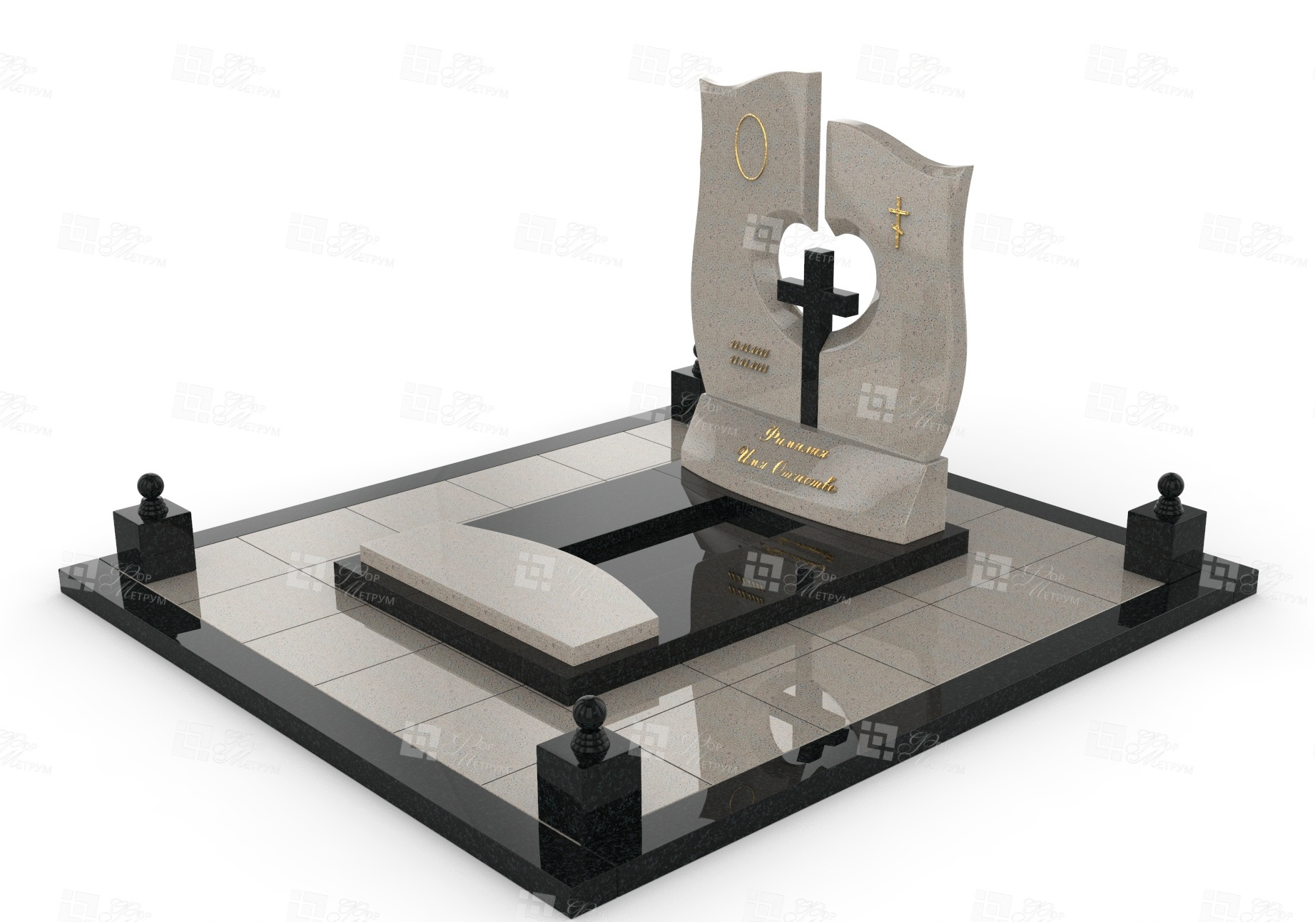 Памятник с крестом ПК-22